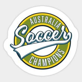 Australia soccer champions retro logo Sticker